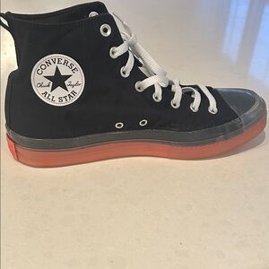 Converse Black and Orange High-Tops